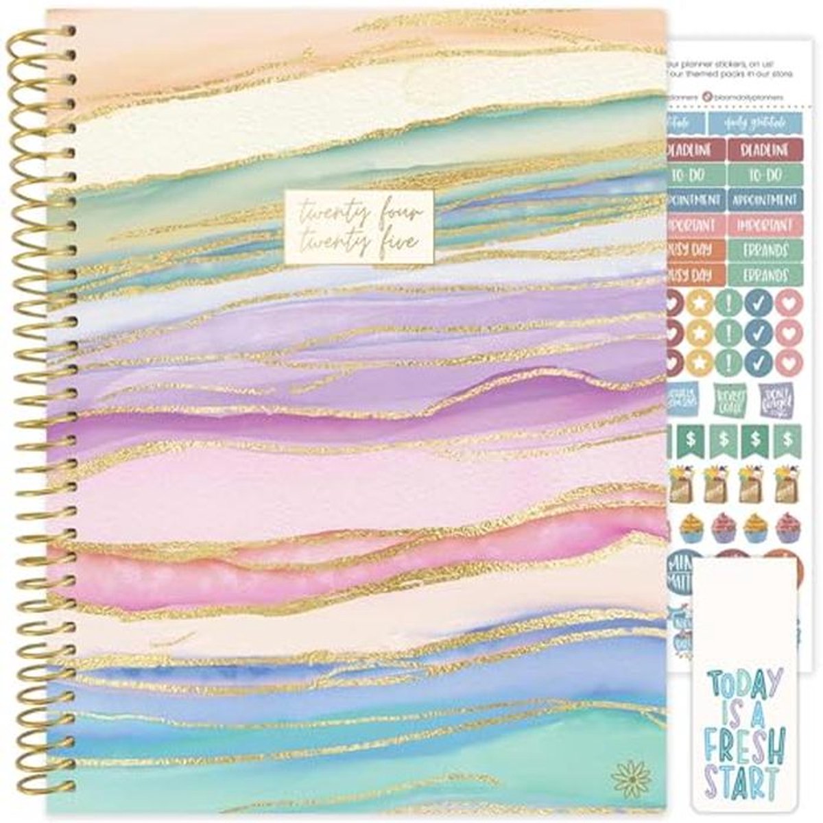 Academische Jaardagplanner 2024-2025 - Wekelijkse en Maandelijkse Agenda met Aquarel Design