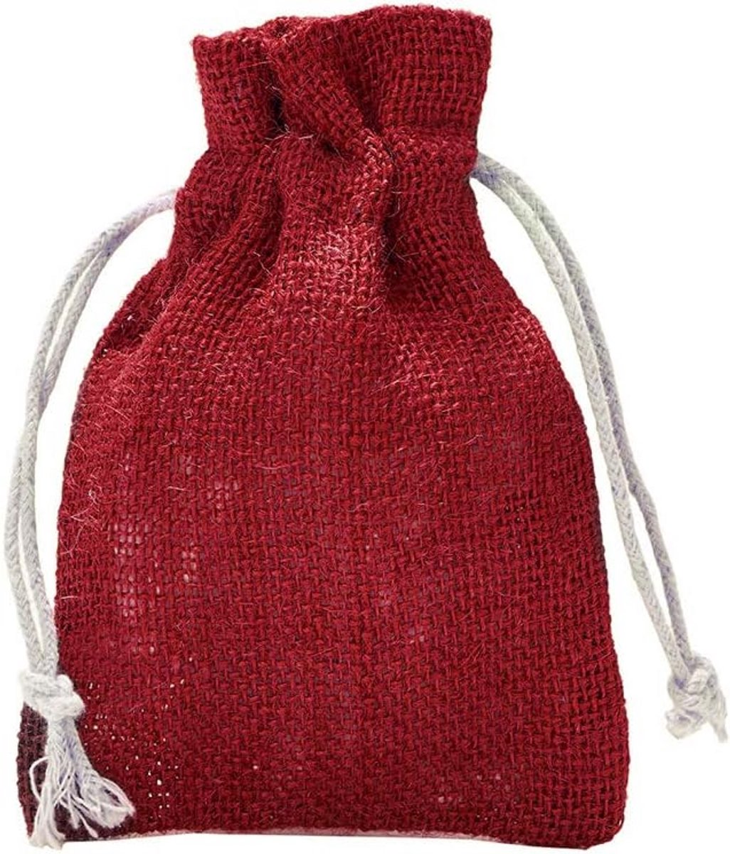 5 Jute Bags with Cotton Cord - 40x30cm - Naturel Gift Wrapping en Decoratie
