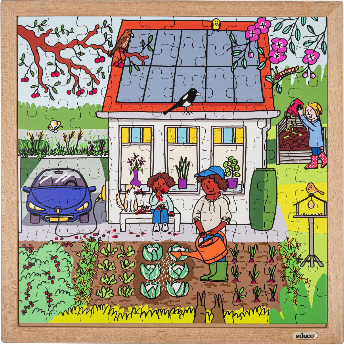 Natuur en klimaatpuzzel - Duurzaam huis - Educo - Educatief speelgoed