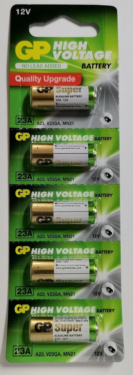 5 stuks 12 Volt Alkaline Batterij voor Afstandsbediening en Elektronische Apparaten