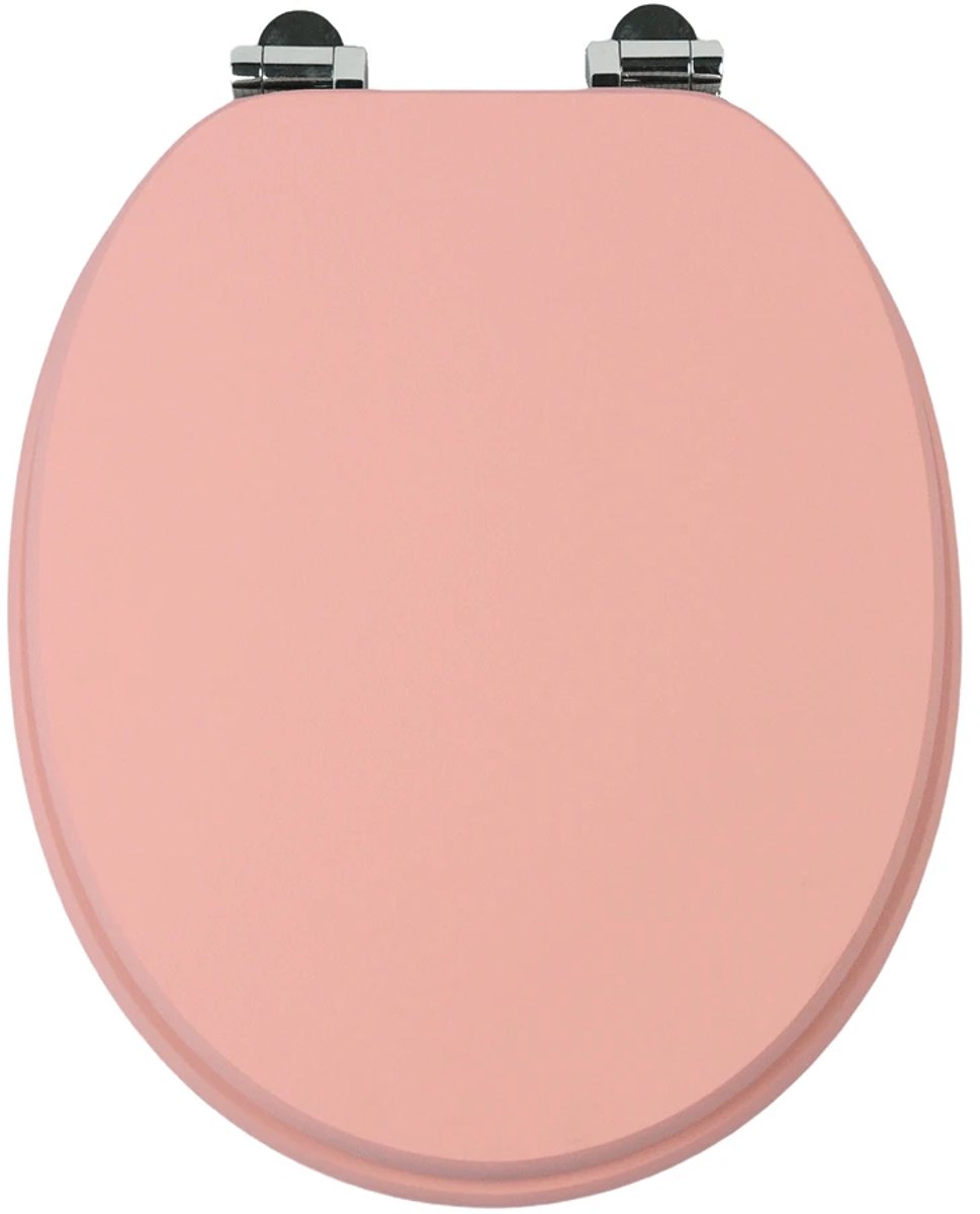 Namajunas - WC-brillen - Wc bril softclose - Toilet bril - Universele vorm WC Bril - MDF hout - Antibacterieel - Roze - Met Deksel - RVS Bevestiging - Easy Clean - Snelle montage en demontage - Inclusief Bevestigingsmateriaal
