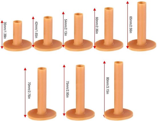 8 Stuks Golf Tees - Rubber Golf Nails voor Training en Op het Veld — afbeelding 4