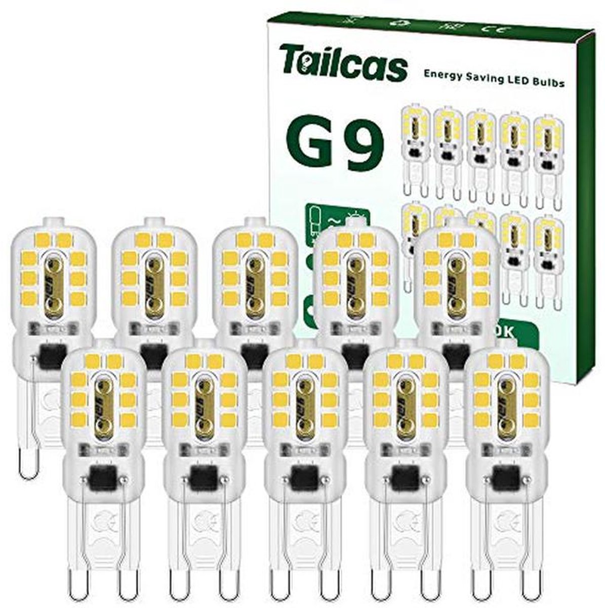 G9 Ledlampen 3W Koudwit 300 Lumen Niet Dimbaar 10 Stuks
