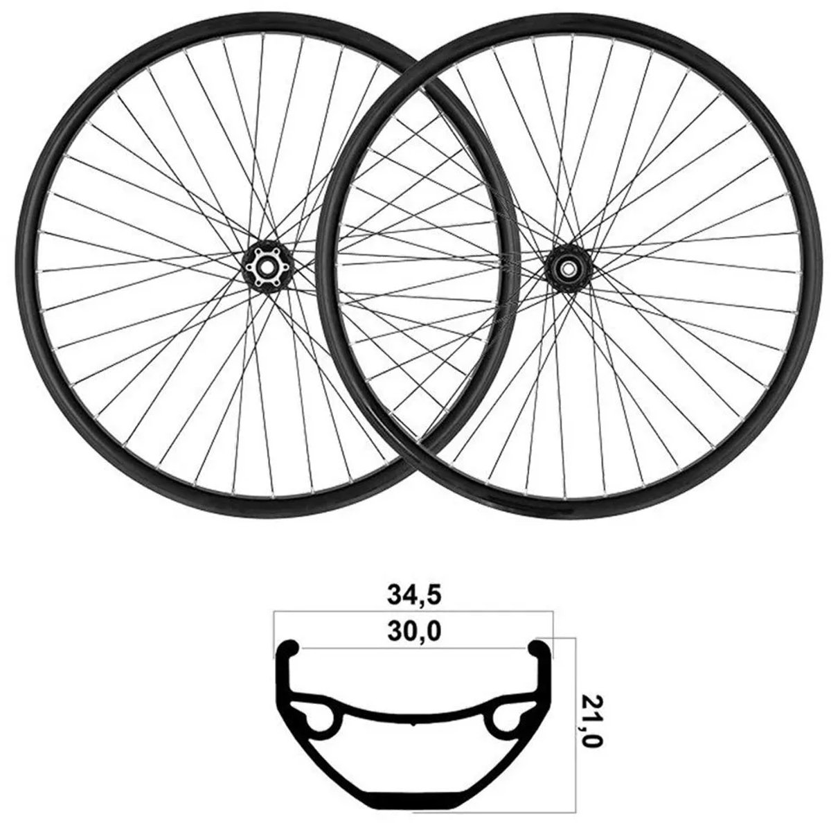 Mvtek 27.5´´ Tubeless Mtb Wielset Zilver 15 x 110 / 12 x 148 mm / Shimano/Sram HG