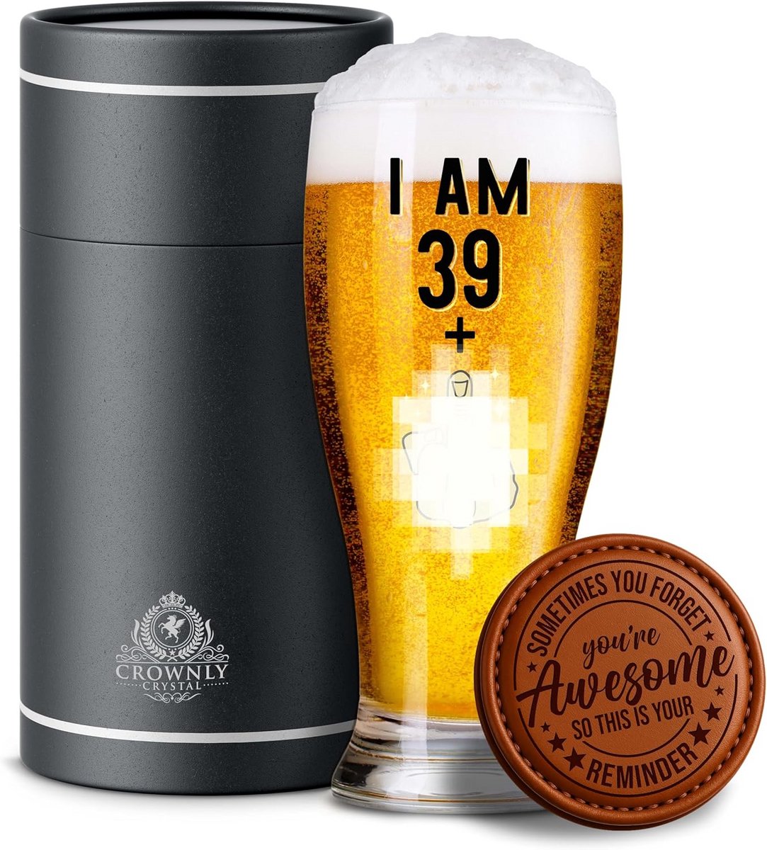 Gepersonaliseerd Gegraveerd Bierglas voor Verjaardag – Uniek Cadeau voor Mannen