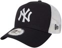 Casquette bleu marine avec logo 'NY' blanc, côtés en mesh blanc, visière et logo New Era.