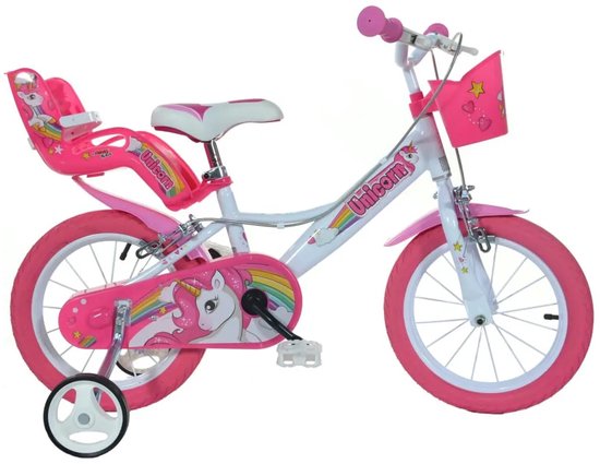 Dino Bikes Kinderfiets 14 inch Unicorn van Dino Bikes — afbeelding 3
