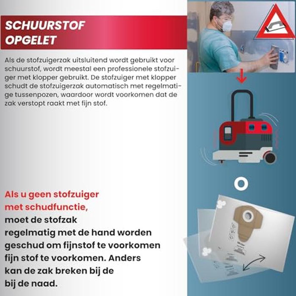 20 Stofzuigerzakken 20L Compatibel voor Alle 20 Liter Stofzuigers voor Nat Gebruik
