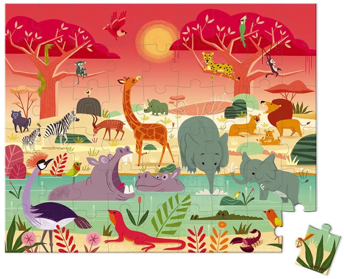 Janod - Puzzel - Dierenreservaat — afbeelding 4