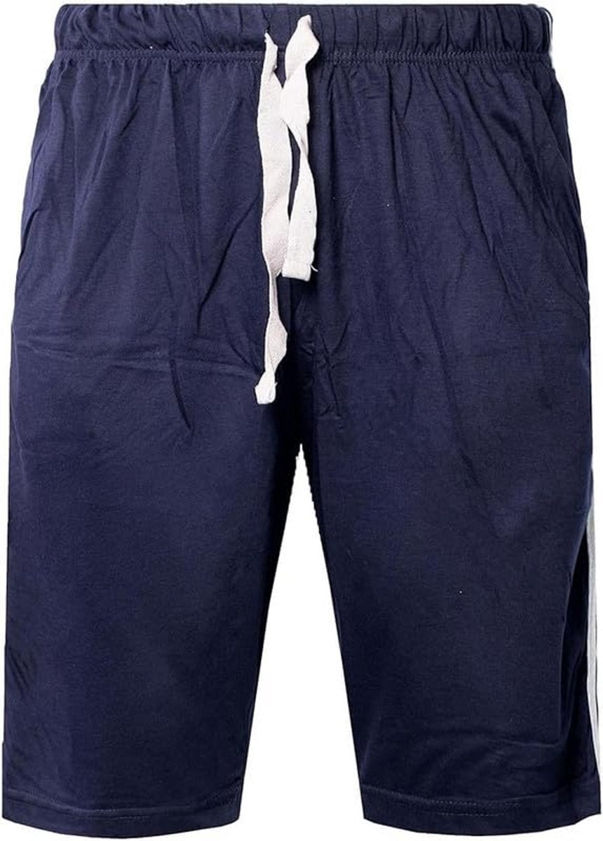 Heren Lounge Shorts Katoen Pyjama Bottom met Elastische Taille