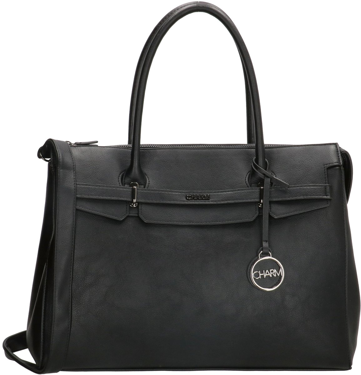 Charm London Bromley Laptoptas 15,6 inch (34.5x19.4 cm) - Zwart