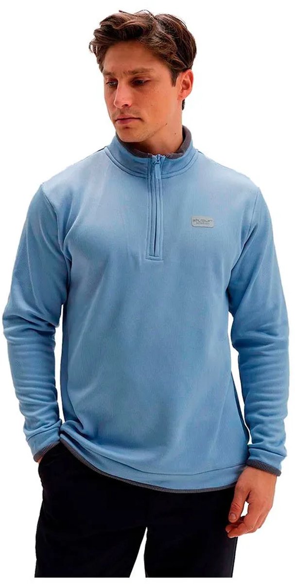 Stuburt Active Tech Fleece Met Halve Rits Man Chambray