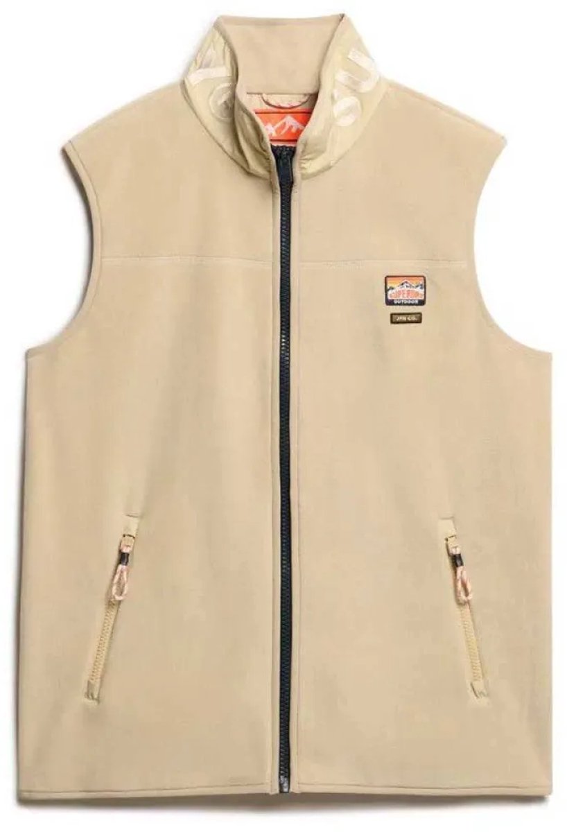 Superdry Active bodywarmer van fleece Heren Gilets Beige