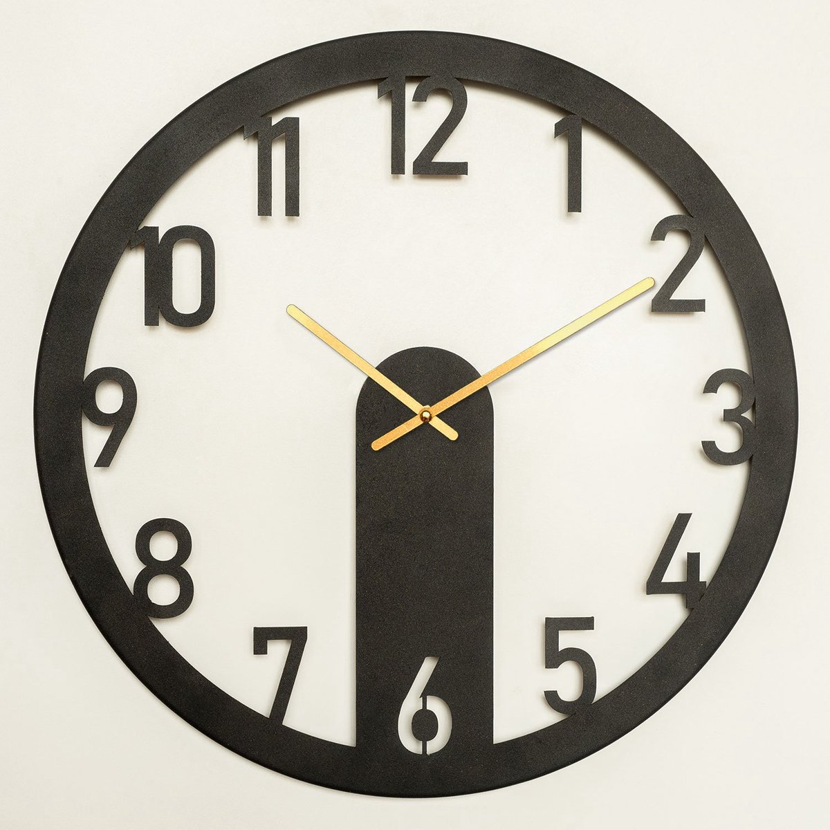 Decoratieve Metal Wand Clock – Black Gold