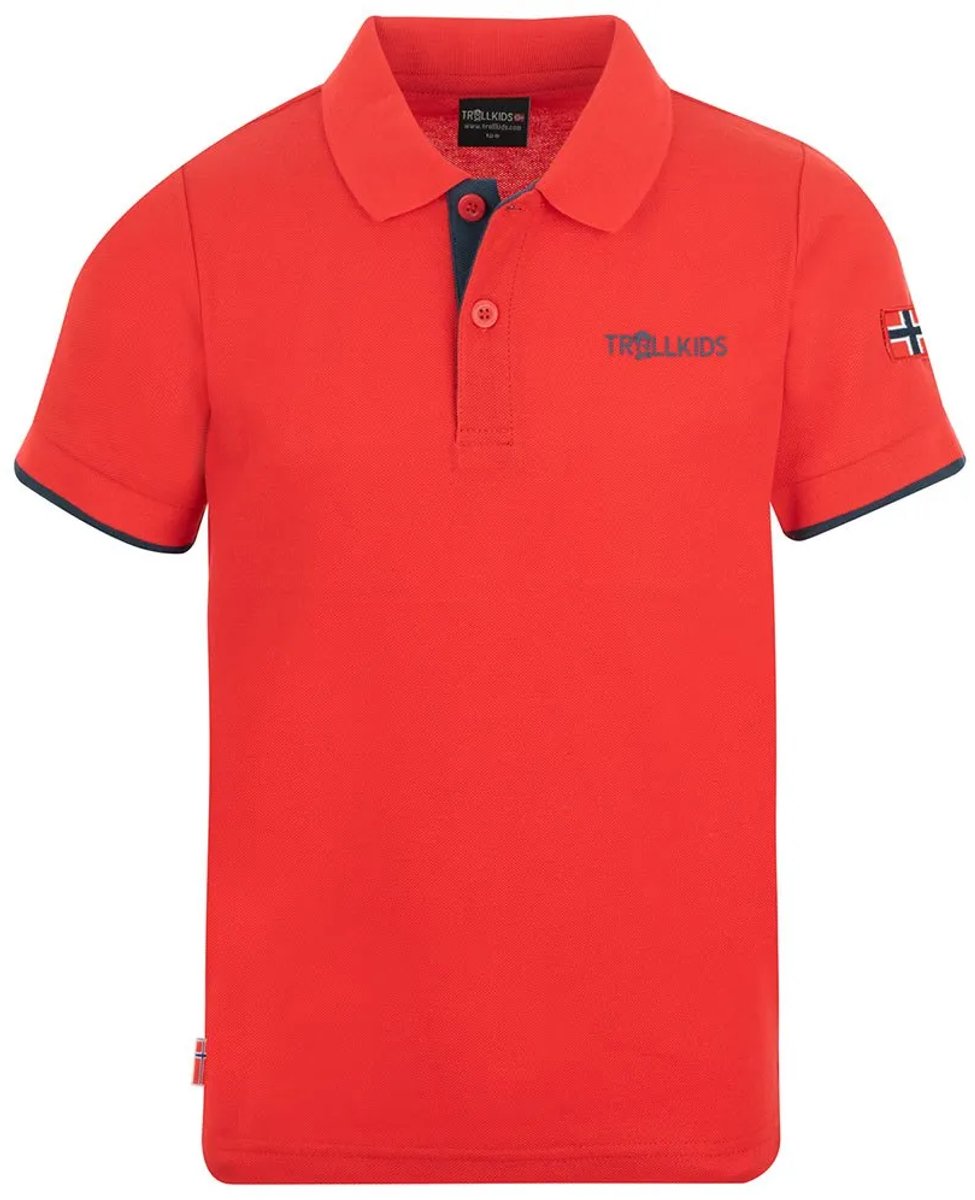 Trollkids Bergen Xt Korte Mouw Poloshirt Oranje 104 cm Kinderen