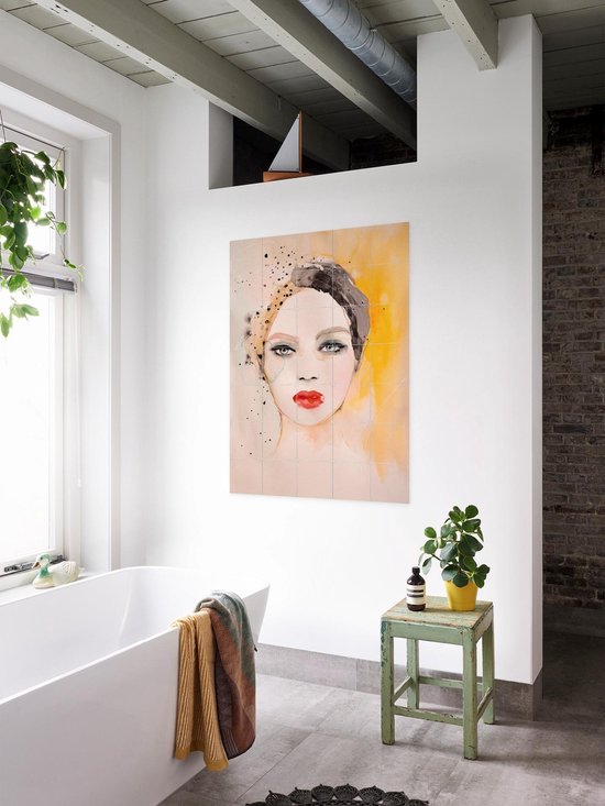 IXXI Sphere, Leigh Viner - 100 x 140 cm - Support de suspension gratuit - Grande décoration murale et posters - Aquarelle, Illustrations, Salon, Chambre, Mode