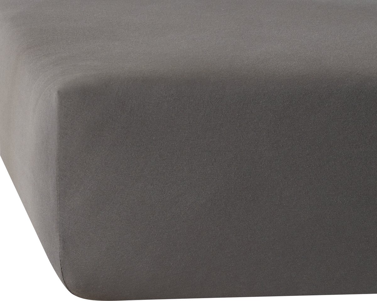 De Witte Lietaer Hoeslaken Elena Grey - 180 x 200/220 x h 30 - Katoen Jersey