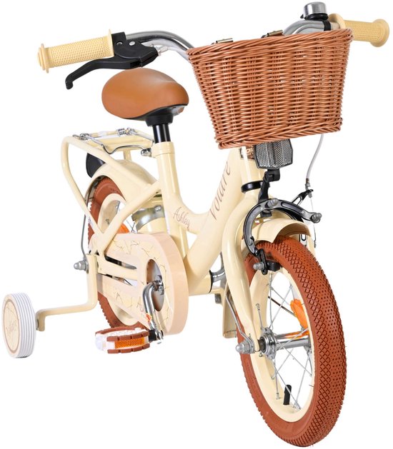 Volare Ashley Kinderfiets - Meisjes - 12 inch - Creme van Volare — afbeelding 4