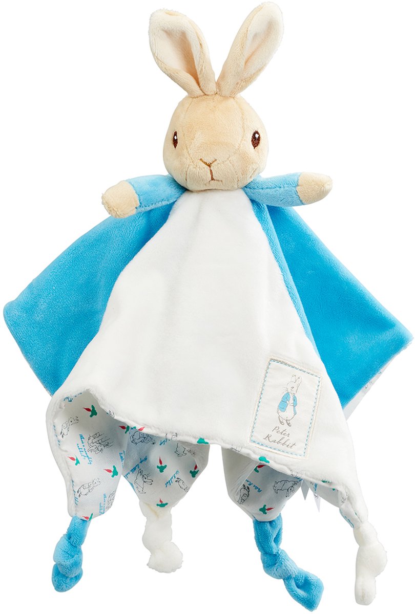 Peter Rabbit knuffeldoekje/tutje blauw 30cm