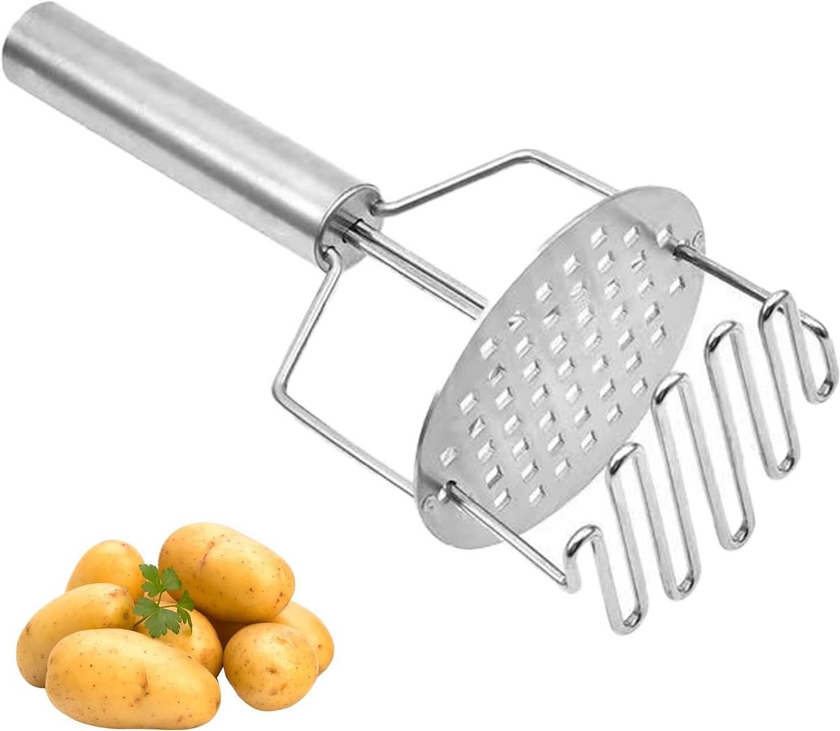 RVS Aardappelstamper voor Aardappelen, Fruit, Groenten - Vaatwasmachinebestendig