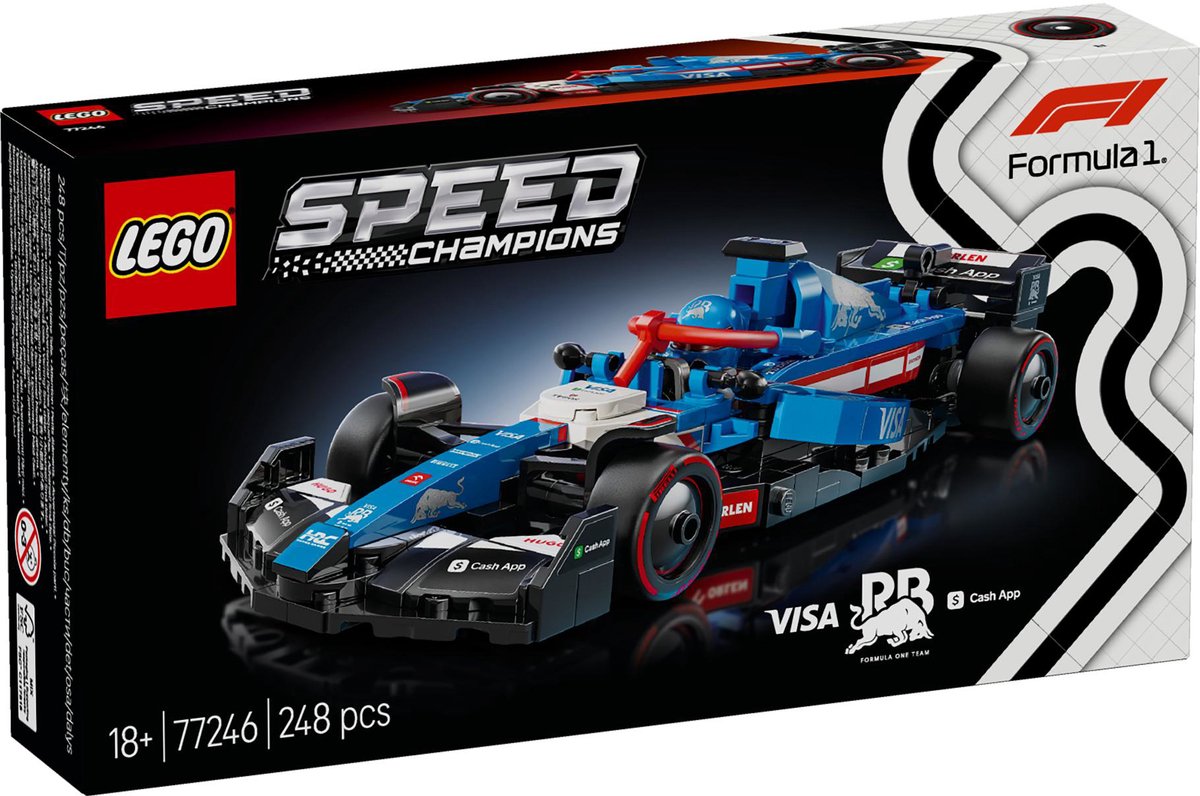 LEGO 77246 Speed Champions Visa Cash App RB VCARB 01 F1 racewagen