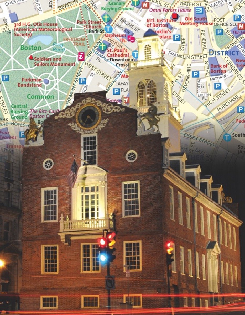 New York Puzzle Company puzzel Boston City Map Mini - 100 stukjes kaart.