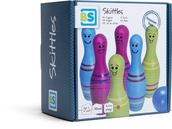 BS Toys Skittles houten kegelspel