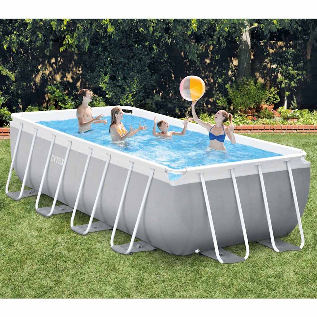Intex Prism Frame kit piscine avec pompe de filtration - 488 x 244 x 107 cm