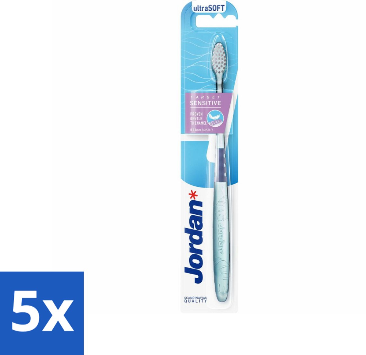 Jordan - Tandenborstel - Target Sensitive - Ultra Soft - Bulkverpakking - 5 stuks