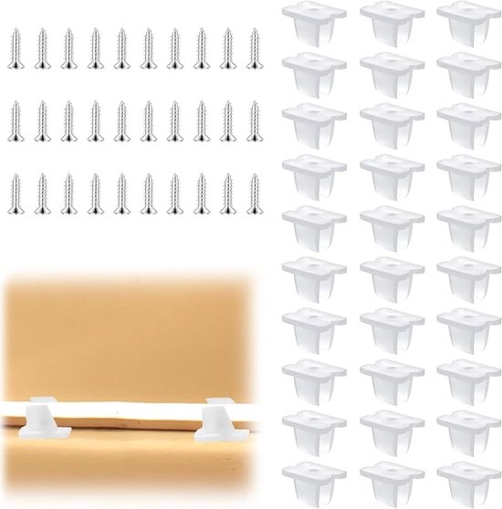 Provento - Waterdichte LEDstrip Clips - 30 stuks - LEDstrip Houder - Montagebeugel - Siliconen LEDstrip Bevestiging - Inclusief Schroeven