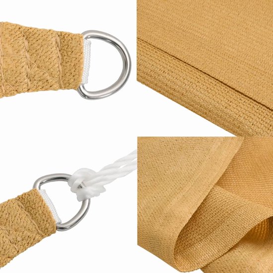 vidaXL - Voile d'ombrage - 160 - g/m² - rectangulaire - 2,5 x 3 - m - PEHD - couleur sable