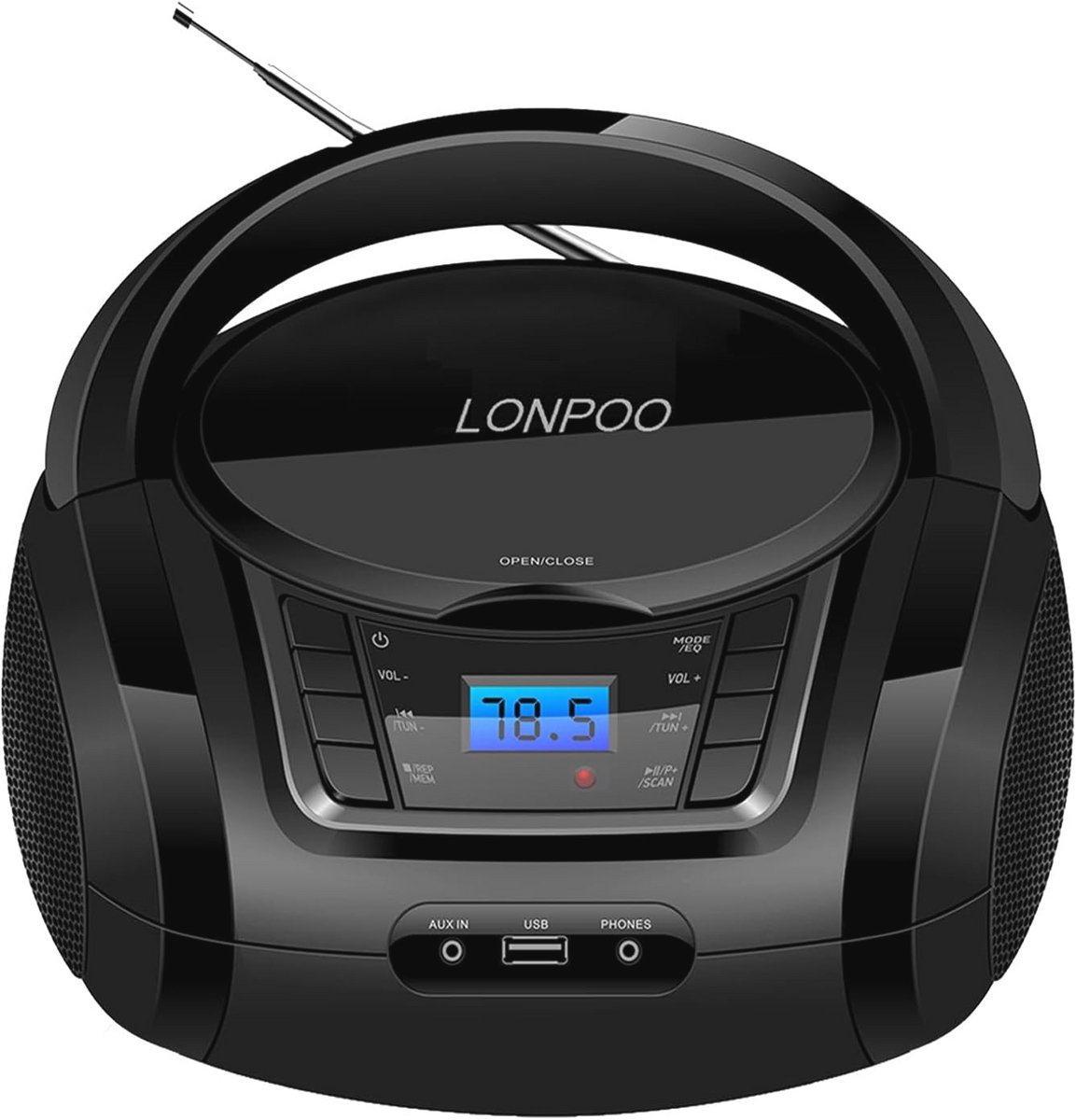 Draagbare CD/MP3 Boombox met Bluetooth en FM Radio