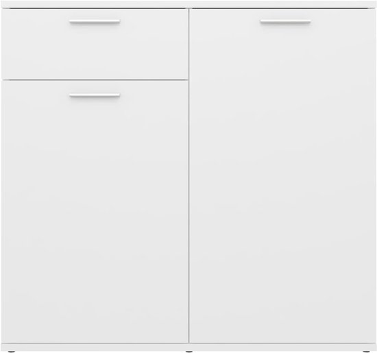 Buffet vidaXL 80 x 36 x 75 cm Bois traité Blanc brillant