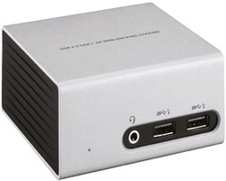 CLUB3D UNIVERSEEL Mini Displaylink gecertificeerd Docking Station USB A 3.2 Gen 1 4K30Hz 1x HDMI, 1x DVI, 4x USB Superspeed