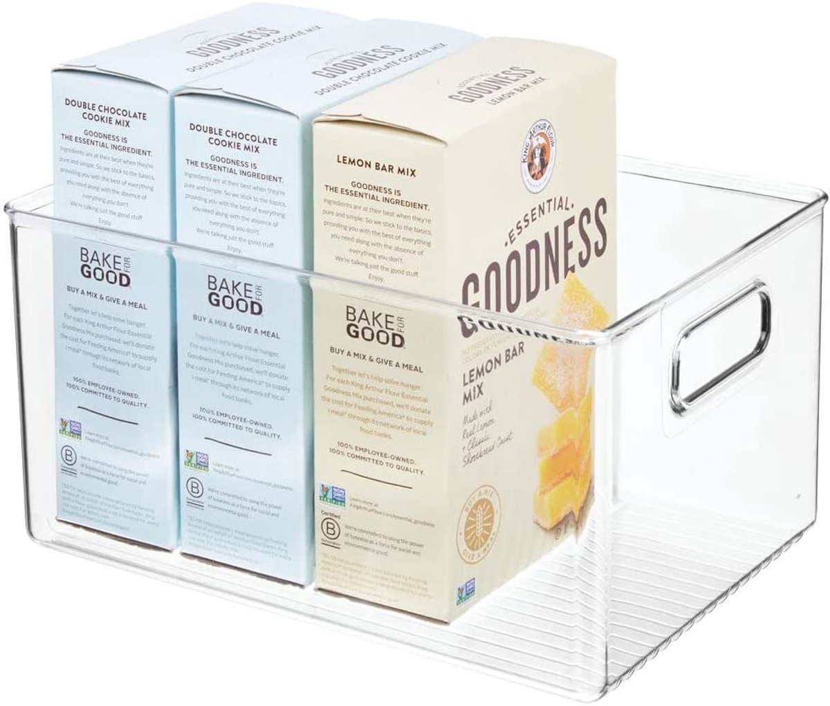Opbergdoos met handgrepen, koelkastdoos, voedselopslag