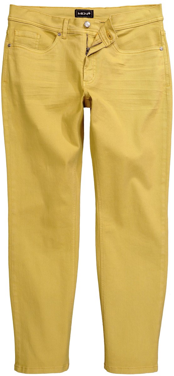 Men Plus - Heren - Gekleurde jeans Buikfit Regular Fit 5-pocket - Goudgeel - Maat 62
