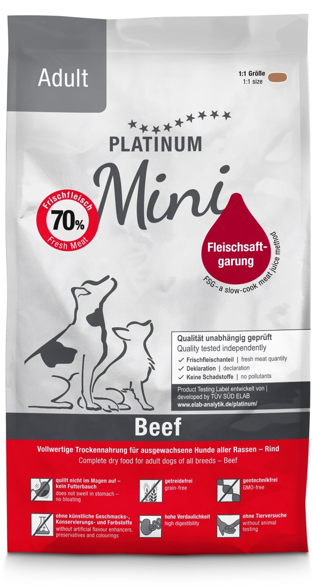 Platinum Platinum Adult Mini 900g | Beef