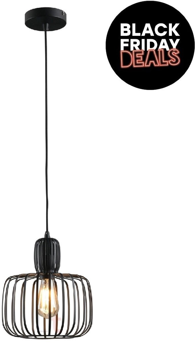 Freelight Hanglamp Costola Ø 25 cm zwart