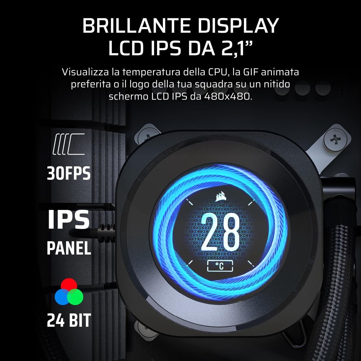 Corsair NAUTILUS 360 RS LCD CPU-vloeistofkoeler waterkoeling