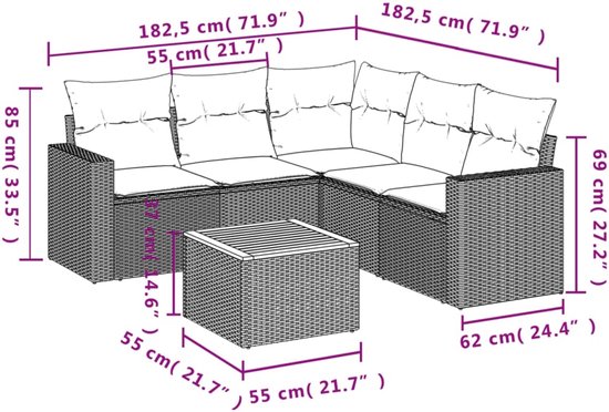 vidaXL-6-delige-Loungeset-met-kussens-poly-rattan-beige