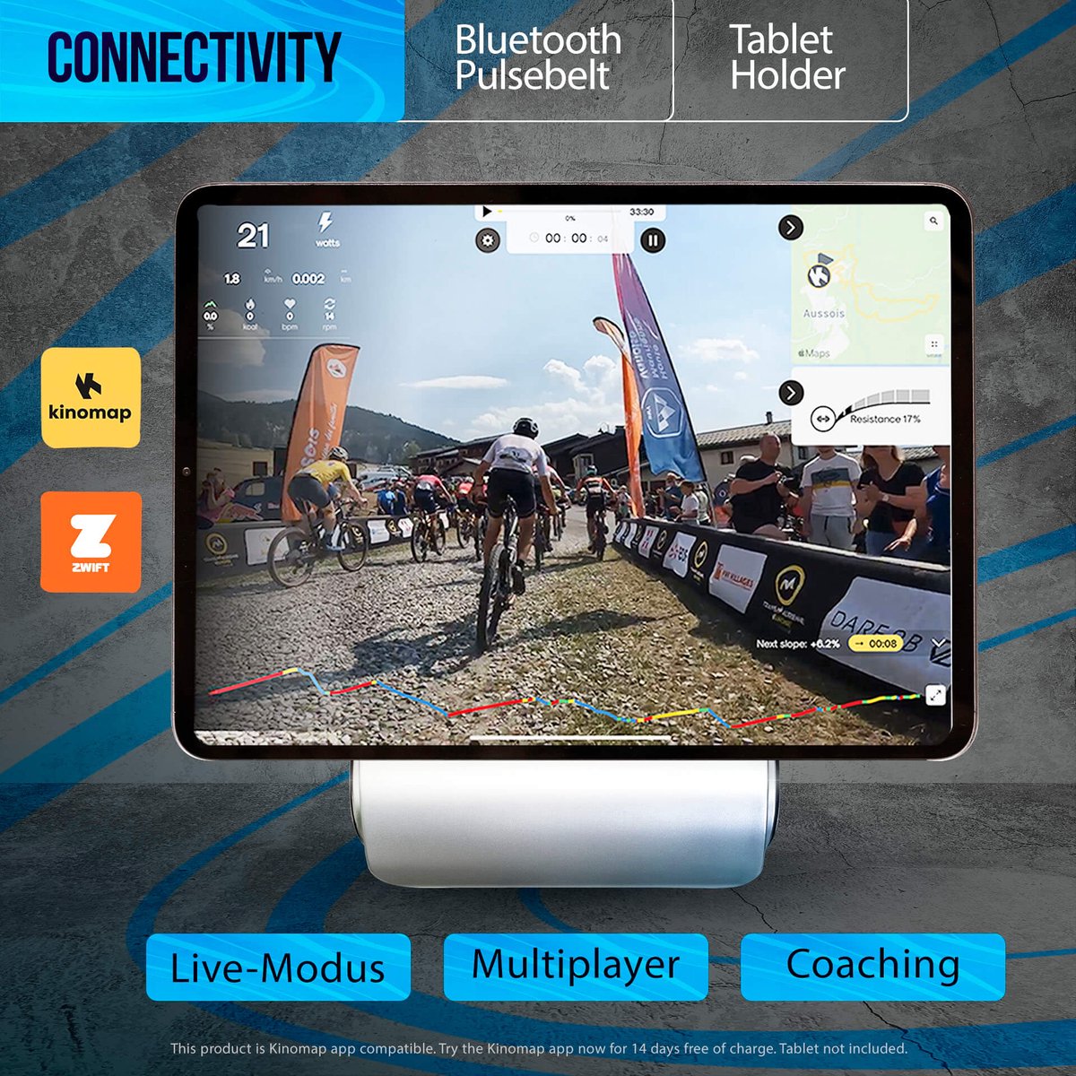 Christopeit Hometrainer - 9kg magnetische rem - Bluetooth - afbeelding 3