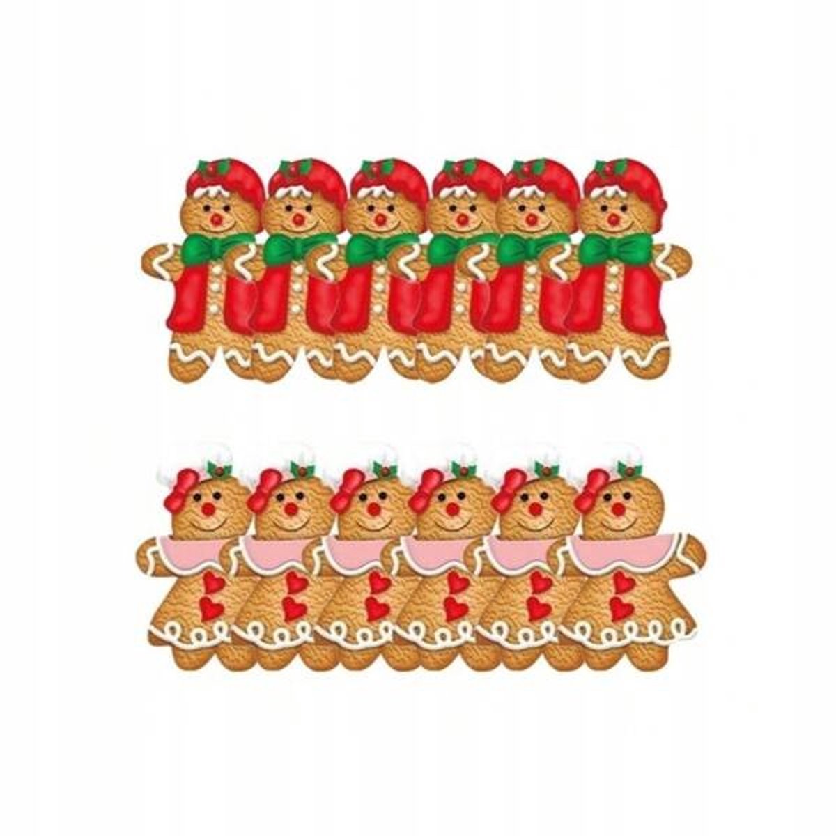 eCarla BSN47 - Kersthangers Set - Multicolor - Houten Peperkoekjes Design - 12 Stuks