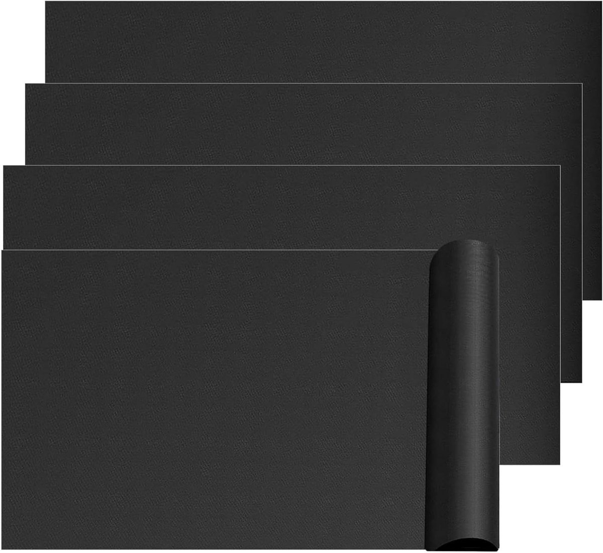 CSGoods - Duurzame 4-delige bakfolie set voor oven en grill, 40 x 60 cm, herbruikbaar, snijbare bakmat met anti-aanbaklaag