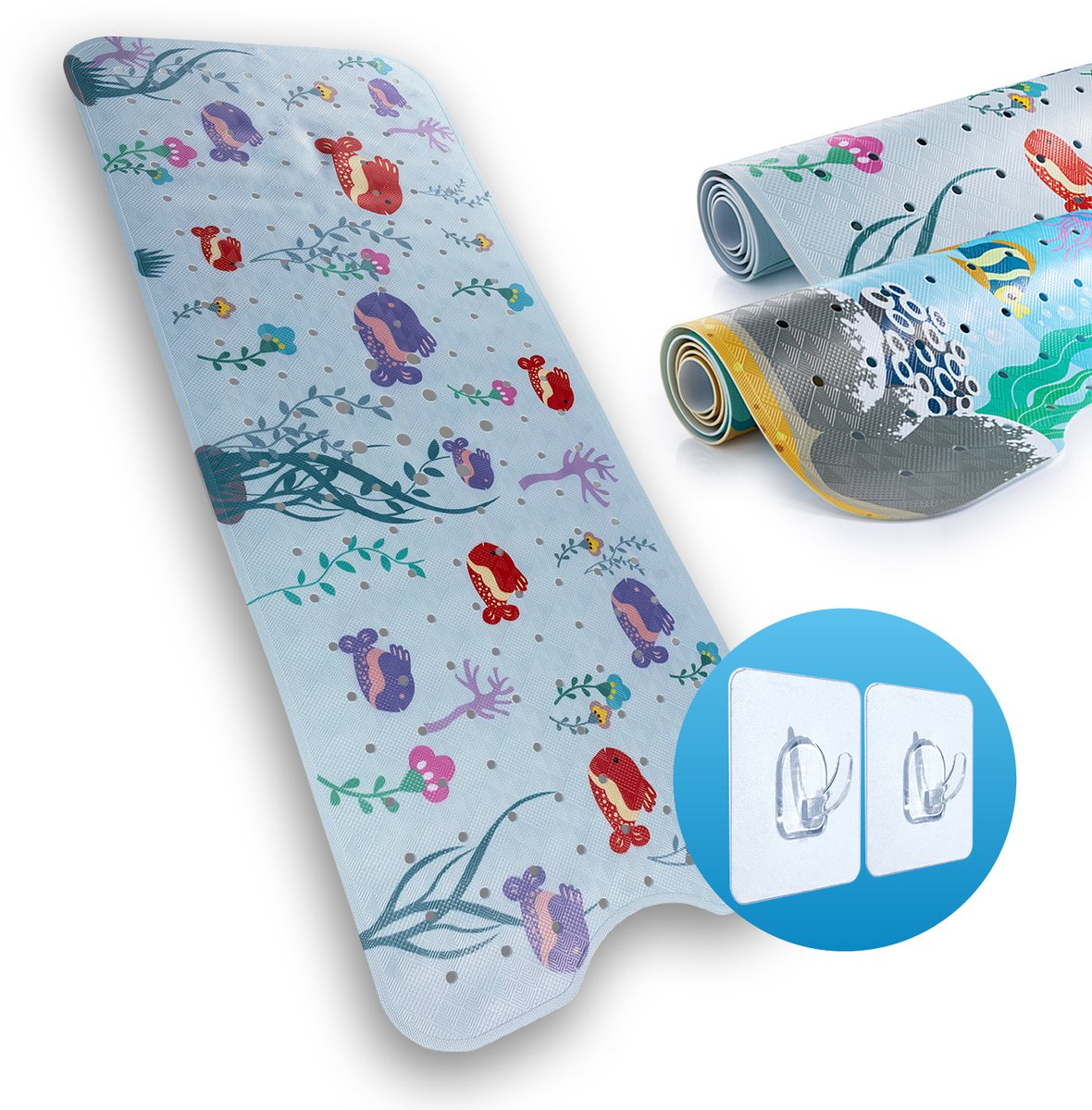 Flipline Badmat Tropic 100×40 cm - Antislip Badkuipmat - Comfortabel & Hygiënisch