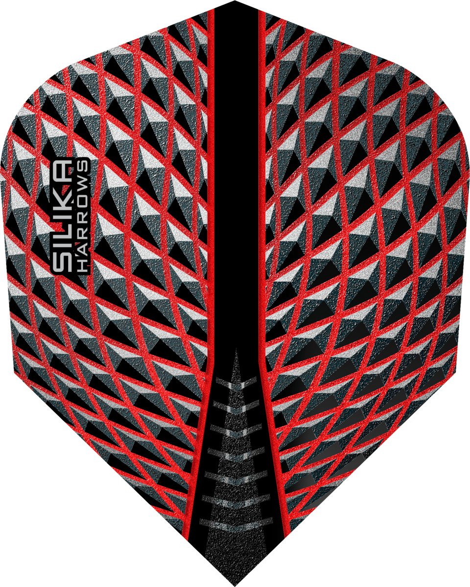 Harrows Silika Round NO6 Red Tough Crystalline Coated - Dart Flights