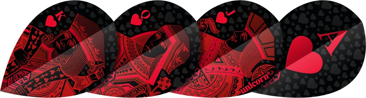 Unicorn Ultrafly Royal Flush Red XTRA - Dart Flights