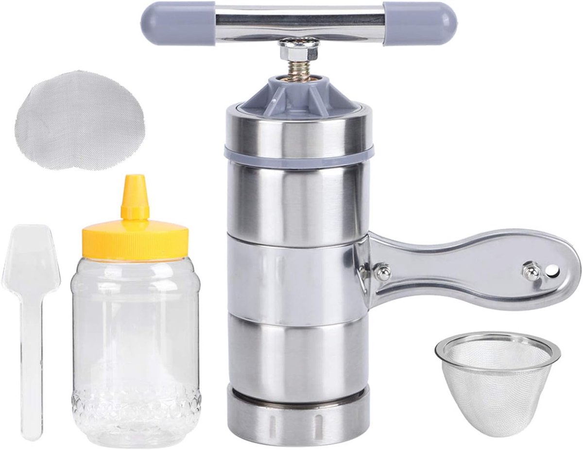 Mini Portable Honey Extractor - RVS Handmatige Honingpers Machine - Bijenteelt Gereedschap