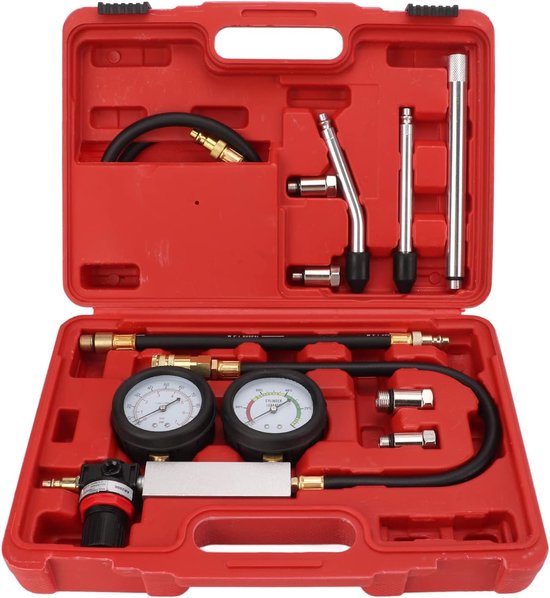 Cilinder Lek Down Tester Benzinemotor Compressie Dual Gauge Detectie Tool voor Druk Controle Lekkage Test Auto Reparatie Tool Auto Onderhoud Tools