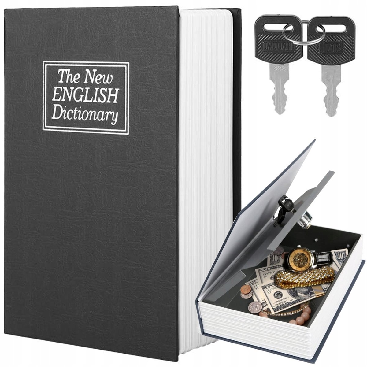 Metal Koffer Boek Sluis Geld Sieraden - XXL Formaat
