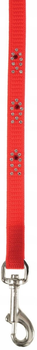 Zolux Nachtvis Kattenlijn Rood 1m x 10mm met Strass